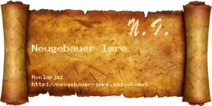 Neugebauer Imre névjegykártya